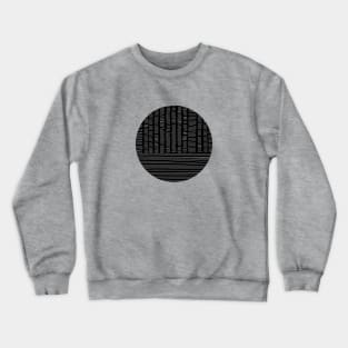 Digital Stitches Circle Black Crewneck Sweatshirt